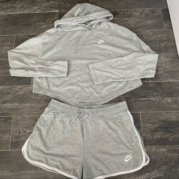 Nike Pants - Nike Gray Short and Sweatshirt Set